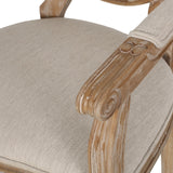 French Country Wood Upholstered Dining Chair - NH241513