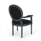 French Country Wood Upholstered Dining Chair - NH241513