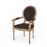 French Country Wood Upholstered Dining Chair - NH241513