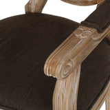 French Country Wood Upholstered Dining Chair - NH241513