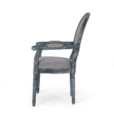 French Country Wood Upholstered Dining Chair - NH241513