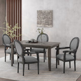 French Country Wood Upholstered Dining Chair - NH241513