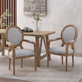 French Country Wood Upholstered Dining Chair - NH241513