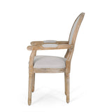 French Country Wood Upholstered Dining Chair - NH241513