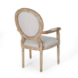 French Country Wood Upholstered Dining Chair - NH241513