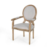 French Country Wood Upholstered Dining Chair - NH241513