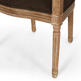 French Country Wood and Cane Upholstered Dining Chair - NH651513