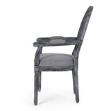 French Country Wood and Cane Upholstered Dining Chair - NH651513