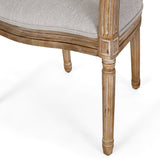 French Country Wood and Cane Upholstered Dining Chair - NH651513