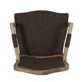 French Country Wood Upholstered Dining Armchair - NH581513