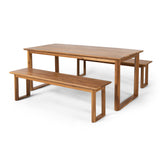 Outdoor Acacia Wood 3 Piece Picnic Set - NH106513