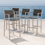 Outdoor 5 Piece Grey Wicker Bar Set - NH005003