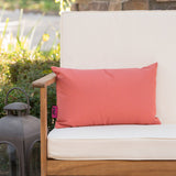 Outdoor Red Water Resistant Rectangular Throw Pillow - NH859203