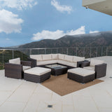 Outdoor Wicker Sectional w/ Cushions - NH805003