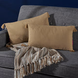 Fabric Tassel Rectangular Throw Pillow - NH577203