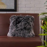 Shaggy Lamb Fur Square Throw Pillow - NH390303