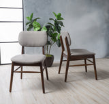 Mid Century Wood Finish Dining Chairs (Set of 2) - NH410003