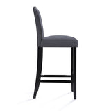 Dark Charoal Fabric Barstools, Set of 2 - NH928203