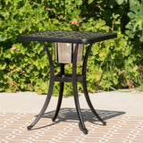 Outdoor Patina Copper Bistro Table with Ice Bucket - NH576003