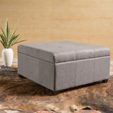 Square Tufted Fabric Storage Ottoman Coffee Table - NH637992