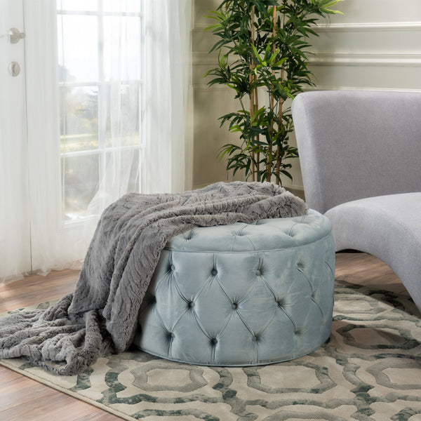 Plush New Velvet Ottoman - NH158992