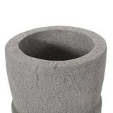 Outdoor Polynesian Decorative Planter, Stone Gray - NH853413