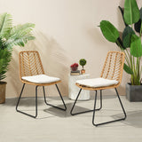 Outdoor Wicker Chairs with Cushion, Set of 2 - NH210413