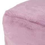 Pickerel Modern Glam Faux Fur Cube Pouf