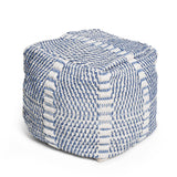 Boho Handcrafted Water Resistant Cube Pouf - NH663513