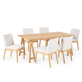 Mid-Century Modern 7 Piece Dining Set with A-Frame Table - NH833313