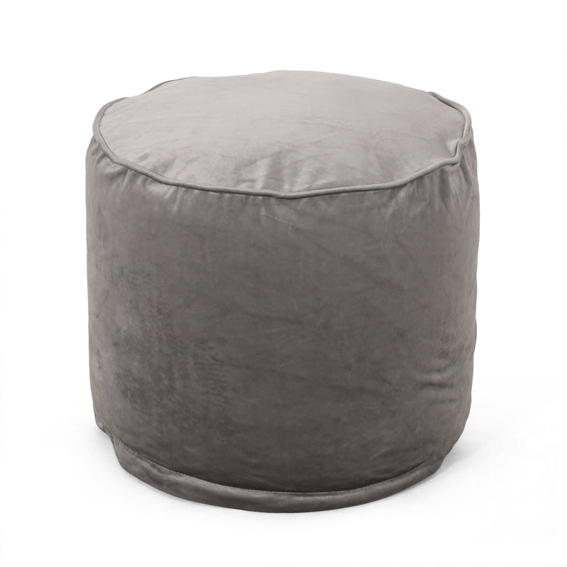 Modern Velveteen Cylinder Pouf - NH530413