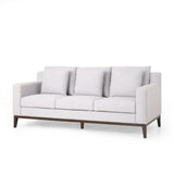 Contemporary Fabric 3 Seater Sofa with Accent Pillows - NH249413