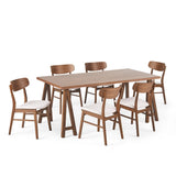 Mid-Century Modern 7 Piece Dining Set with A-Frame Table - NH043313