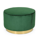 Modern Glam Velvet Swivel Ottoman - NH238413