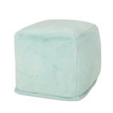 Pickerel Modern Glam Faux Fur Cube Pouf