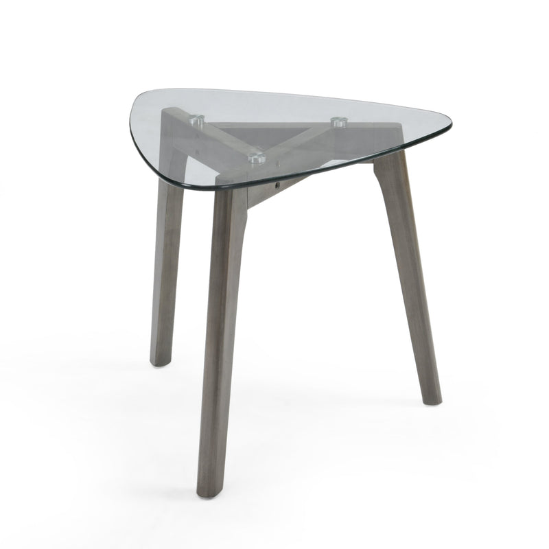 Mid-Century Modern End Table with Glass Top - NH329313