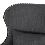 Contemporary Upholstered Accent Chair with Nailhead Trim - NH375513