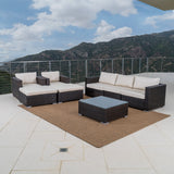 Outdoor Wicker Sectional w/ Cushions - NH805003