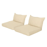 Outdoor Water Resistant Fabric Club Chair Cushions with Piping (Set of 2) - NH824313