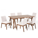 Mid-Century Modern 7 Piece Dining Set with A-Frame Table - NH833313