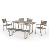 Outdoor 6 Piece Aluminum Dining Set - NH737313