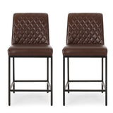 Contemporary Diamond Stitch Counter Stools, Set of 2 - NH724413