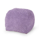 Modern Microfiber Chenille Round Pouf - NH011413