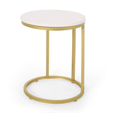 Modern Glam C-Shaped End Table - NH846313