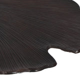 Modern Handcrafted Aluminum Frond Leaf Side Table, Raw Bronze - NH087413