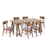 Mid-Century Modern 7 Piece Dining Set with A-Frame Table - NH043313