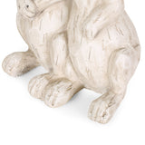 Outdoor Rabbit Couple Garden Statue, White - NH499413