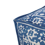 Contemporary Fabric Cube Pouf - NH707313