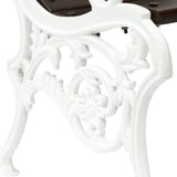 Outdoor Handcrafted Mango Wood Chair, Rustic Brown and White - NH229413