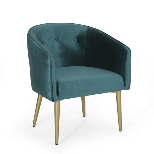 Modern Glam Tufted Velvet Dining Chair - NH884413